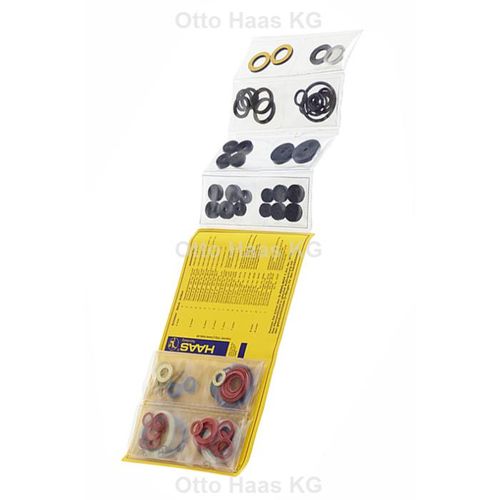 HAAS Dichtungs-Sortiment 7300 71 Stück, aufklappbares Etui
