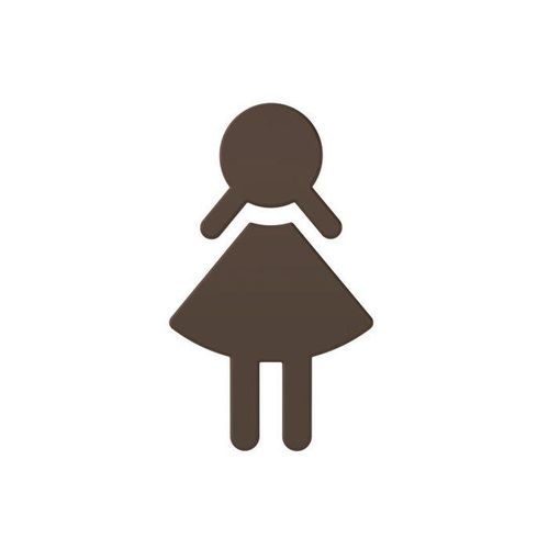 Hewi 801 Symbol Frau 801.91.02084 umbra, selbstklebend
