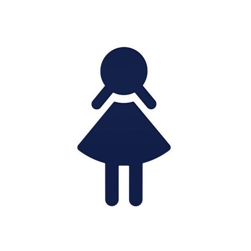 Hewi 801 Symbol Frau 801.91.02050 stahlblau, selbstklebend