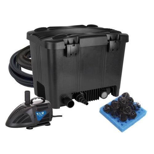 T.I.P. Teichfilter-Set - Für 20.000 l Teich, UV-C 18 W, Wet-and-Dry, 70 l Filterbehälter, WDF 20000 UV 18, 30285