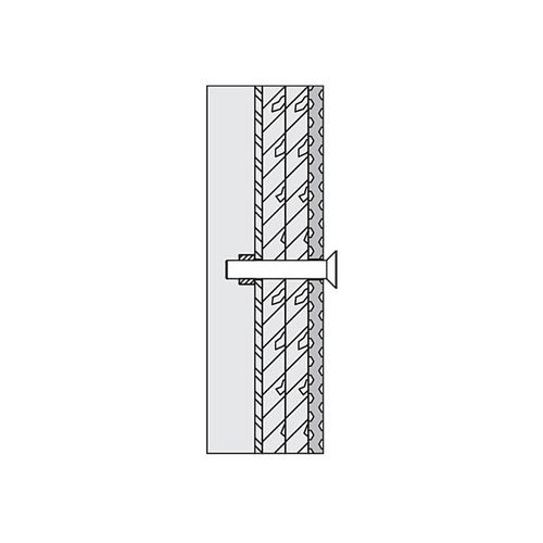 Hewi 801/805 Klappsitz-Befestigung BM23.4 Leichtbauwände mit integrierten Stahl