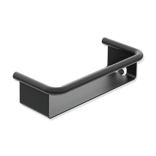 Hewi Serie 480 Duschkorb 480.03.00160DC mit Haken, pulverbeschichtet, schwarz matt