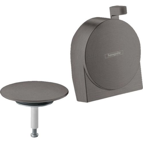 hansgrohe Exafill S Fertigmontageset 58117340 Wanneneinlauf, mit Schwallstrahl, brushed black