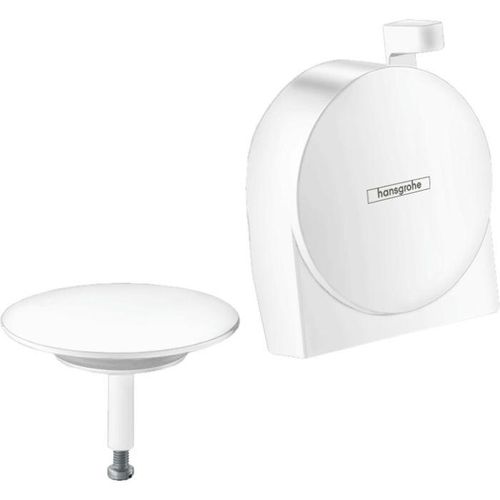 hansgrohe Exafill S Fertigmontageset 58117700 Wanneneinlauf, mit Schwallstrahl, mattweiß