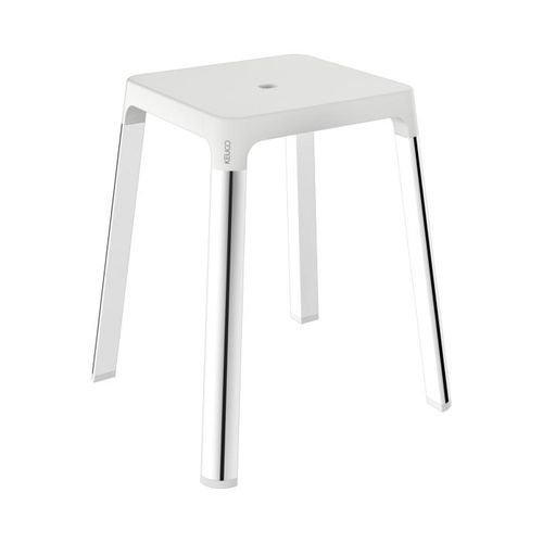 Keuco Axess Hocker 35082010051 Sitzfläche 338mm, verchromt/weiß