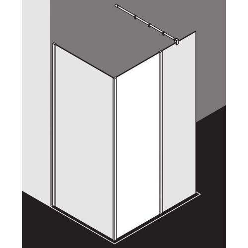 Kermi Xb Festfeld XBFFW05020VAK 51,7x200cm, silber hochglanz, ESG klar, Glasanlage