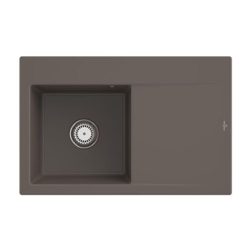 Villeroy und Boch Subway Style 45 Flat Einbauspüle 334800TR Spülbecken links, timber CeramicPlus, 78 x 51 cm