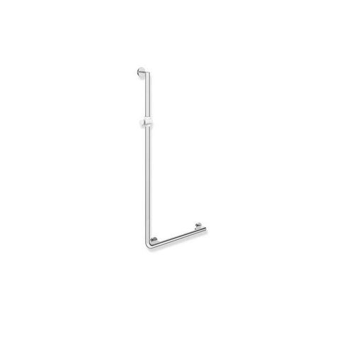 Hewi System 900 Winkelgriff mit Brausehalter 900.33.2034098 1250 x 600 mm, Brausehalter signalweiß, Ausführung links