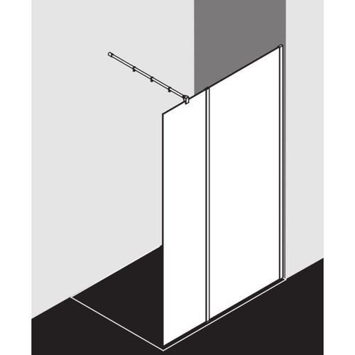 Kermi Walk-In XB Festfeld XBWIH06020VPK 60x200cm, in Flucht zur Kombination mit Festfeld