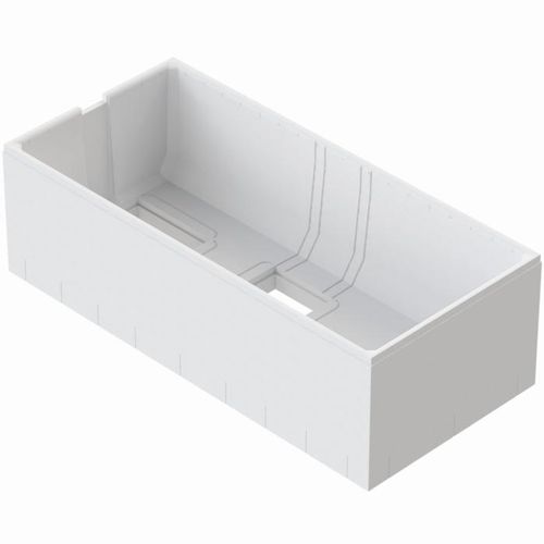 Schedel Wannenträger SW83221 180x80cm, Überlauf gegenüberliegend, Höhe 57cm