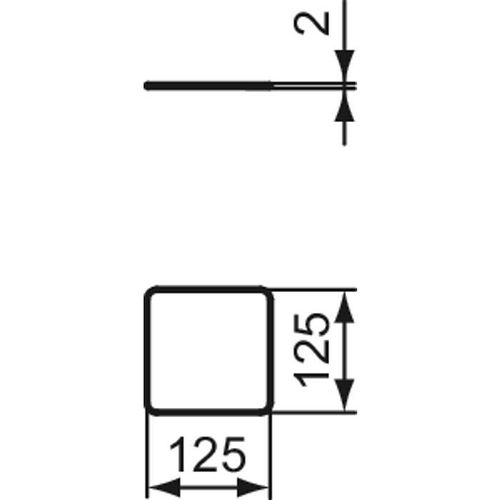 Ideal Standard Ultra Flat Evo Ablaufabdeckung TR160FG Grau matt