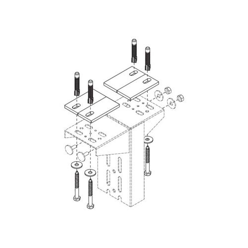 Hewi S 50 Befestigungsmaterial BM1305 zur Befestigung an Trockenbau Verstärkungsprofilen