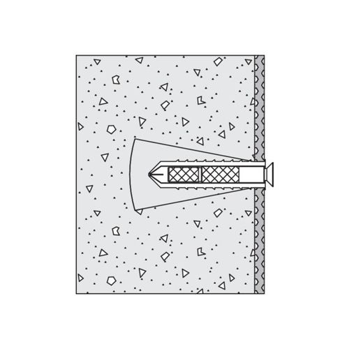 HEWI Klappsitz-Befestigung 801/805 Porenbeton (größer P2)