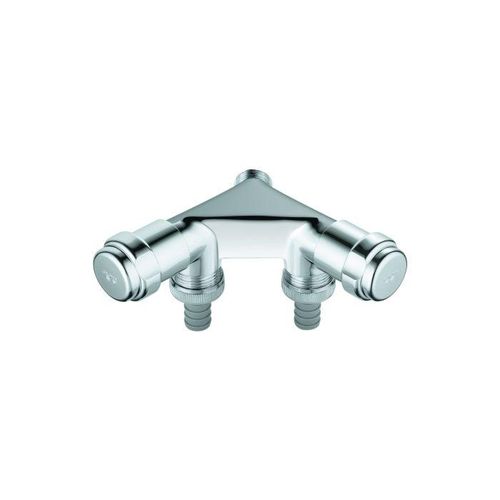 Grohe WAS-Doppelventil "Einfach" 41022000 DN15 mit Rückflussverhinderer, chrom
