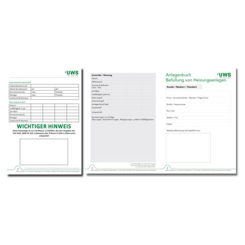 UWS Dokumentations-Set 100091-50 50 Stück