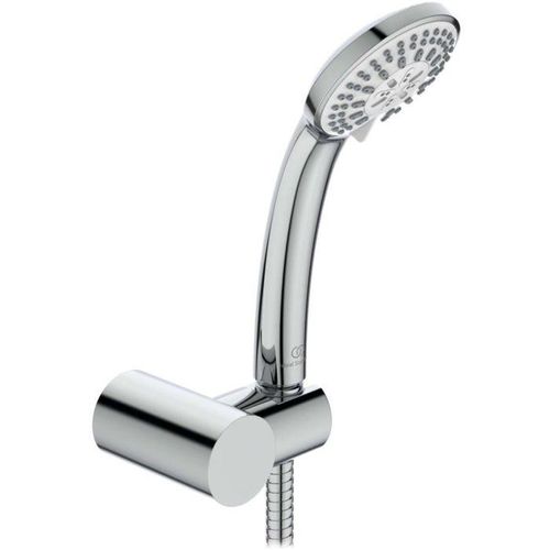 Ideal Standard Handbrause Set Idealrain B9507AA verchromt, S3, mit 3-Funktions-Handbrause Ø 8 cm