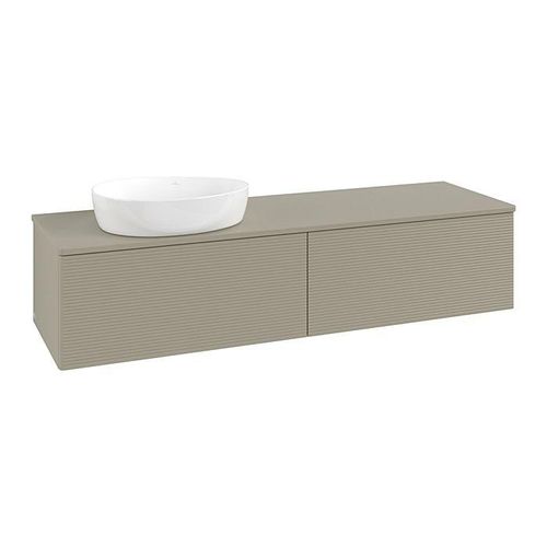 Villeroy & Boch Antao Waschtischunterschrank 1600x360x500mm L37110HK mit Beleuchtung mit Struktur FK/AP: HK/0