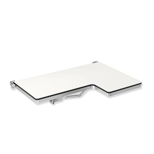 Hewi System 900 Duschklappsitz 900.51.208XA 842 x 538 mm, links, L-förmig, matt geschliffen