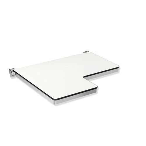 Hewi System 900 Duschklappsitz 900.51.207XA 692 x 538 mm, rechts, L-förmig, matt geschliffen
