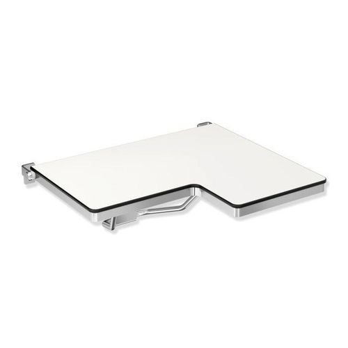 Hewi System 900 Duschklappsitz 900.51.206XA 692 x 538 mm, links, L-förmig, matt geschliffen