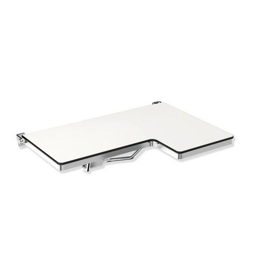 Hewi System 900 Duschklappsitz 900.51.20840 842 x 538 mm, links, L-förmig, poliert