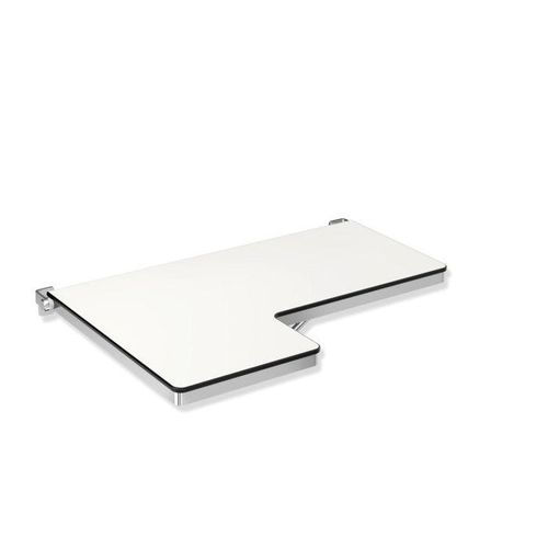 Hewi System 900 Duschklappsitz 900.51.209XA 842 x 538 mm, rechts, L-förmig, matt geschliffen