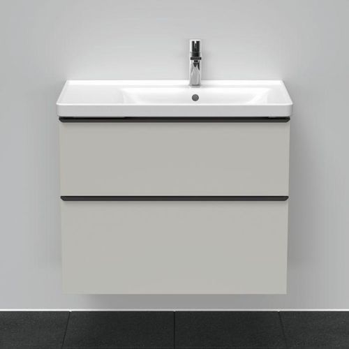 Duravit D-Neo Waschtisch-Unterschrank DE435800707 78,4 x 45,2 cm, Betongrau Matt, wandhängend, 1 Schubkasten, 1 Auszug