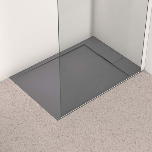 Ideal Standard Ultra Flat S i.life Rechteck-Brausewanne T5240FS 100 x 70 x 3,2 cm, quarzgrau