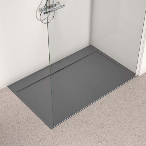 Ideal Standard Ultra Flat S i.life Rechteck-Brausewanne T5222FS 140 x 90 x 3,2 cm, quarzgrau