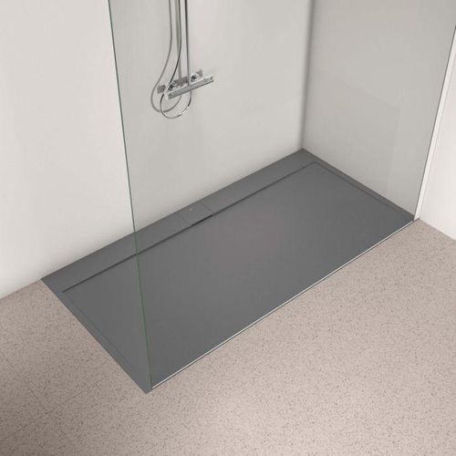 Ideal Standard Ultra Flat S i.life Rechteck-Brausewanne T5235FS 200 x 100 x 3,2 cm, quarzgrau