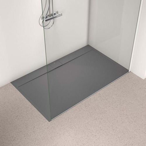Ideal Standard Ultra Flat S i.life Rechteck-Brausewanne T5232FS 160 x 100 x 3,2 cm, quarzgrau