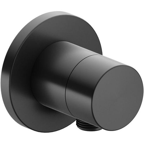 Keuco Ixmo Fertigmontageset 59556130101 Unterputz-2-Wege-Umstellventil, Schlauchanschluss, Griff Pure, rund, Schwarzchrom gebürstet