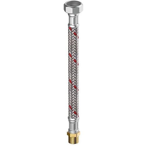 Flamco Meiflex Panzerschlauch M4315.1107.70 3/4" x 3/4" IG/AG, 12 x 700 mm, Edelstahl, Heizung/Klima