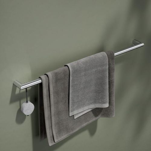 Keuco Reva Badetuchhalter 12801010800 verchromt, 800 mm, mit integrierten Haken