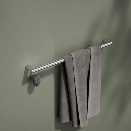 Keuco Reva Badetuchhalter 12801010600 verchromt, 600 mm, mit integrierten Haken