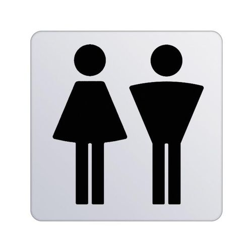 Keuco Türschild Plan 14971010000 Symbol Damen/Herren, verchromt