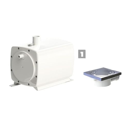 SFA SaniFloor Schmutzwasserhebeanlage 0050P für Fliesenboden, Gesamthöhe 68 mm, weiß
