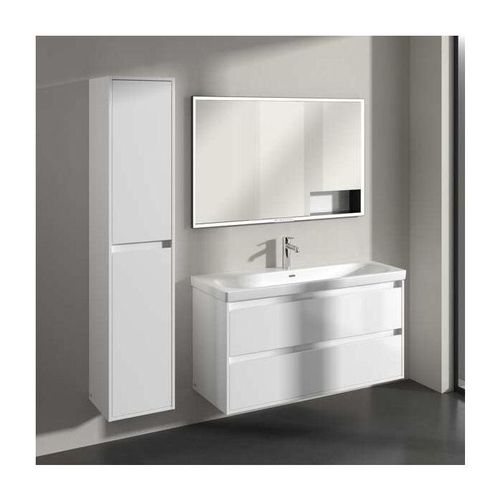 Villeroy und Boch Skyla Hochschrank C80100VE 2 Türen, 350 x 1700 x 349 mm, Brilliant White / Brilliant White