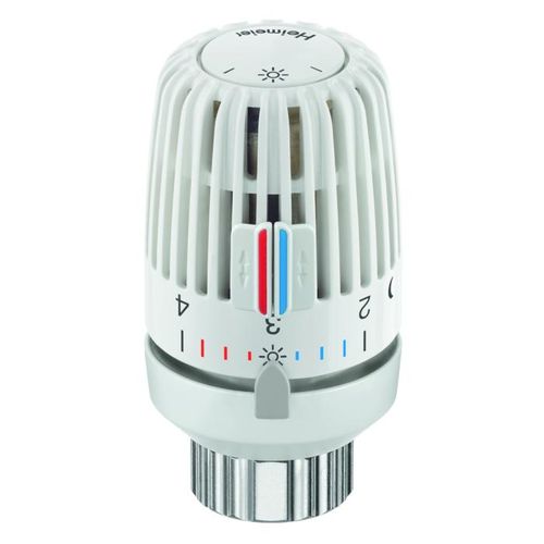 Heimeier Thermostat-Kopf 9711-24.500 mit Klemmanschluss und Nullstellung, weiß, für Ventilheizkörper