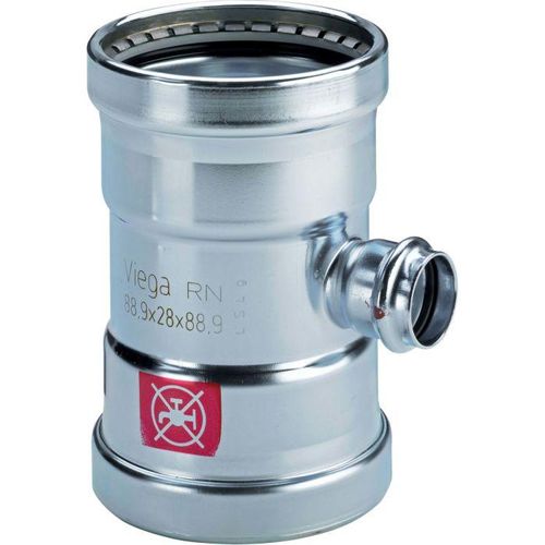 Viega Prestabo T-Stück 598020 108 x 54 x 108 mm, Stahl unlegiert, SC-Contur