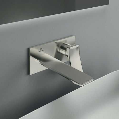 Ideal Standard Conca Fertigmontageset A7371GN Aufputz-Wandarmatur, 180 mm, Silver Storm