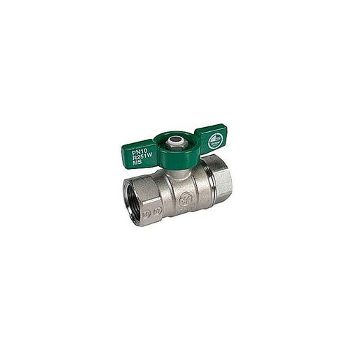 Giacomini Kugelhahn 1" R251W Schwermodel mit Flügelgriff, Messing chrom, PN42