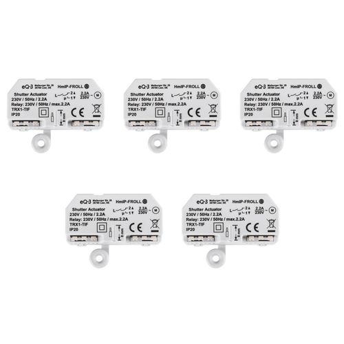 HOMEMATIC IP Smart-Home-Zubehör "Bundle 5x Rollladenaktor Unterputz", weiß, B:19,5cm H:10,5cm T:29,5cm, Smart-Home-Stationen