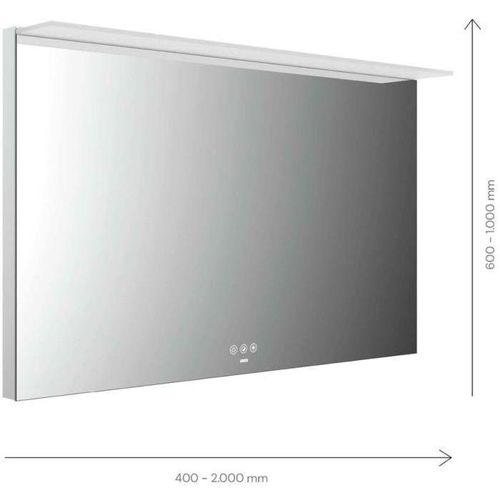 Emco Mi 200+ LED-Lichtspiegel 102080009000300 800 x 900 mm, mit Acryl-Lichtsegel