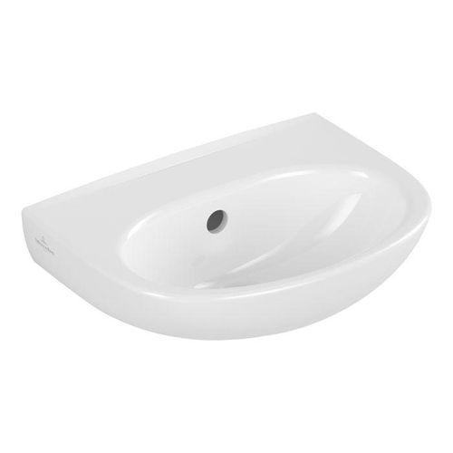 Villeroy und Boch O.novo Waschtisch 43403701 36x27,5cm, oval, ohne Überlauf, seitliche Hahnlöcher vorgestochen, weiß