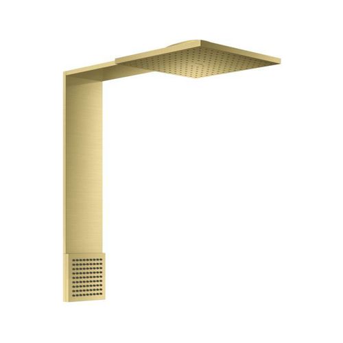 hansgrohe ShowerComposition Brausenmodul 12594950 250x250mm, Wandmontage, 2jet, mit Schulterbrause, brushed brass