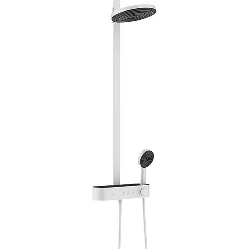 hansgrohe Pulsify S Showerpipe 260 2jet 24241700 EcoSmart mit ShowerTablet Select 400, weiß matt