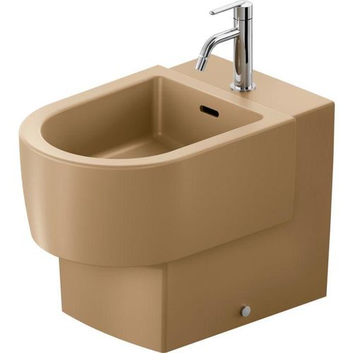 Duravit Balcoon Stand-Bidet 272610AM00 37x57cm, mit Hahnloch, Überlauf, Clay terra matt