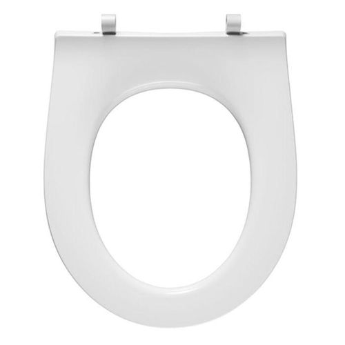 Pressalit Objecta Pro WC-Sitz 989011-DF7999 weiß polygiene, ohne Deckel, Standard, Festscharnier DF7, Edelstahl