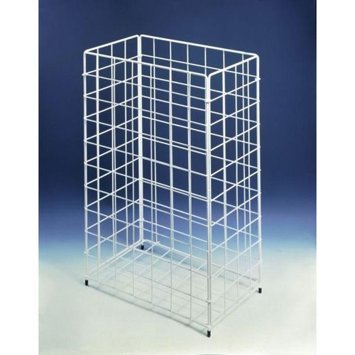 CWS Papierkorb 903102000 weiss, 41x25x62cm, aus Stahldraht, Inhalt 60l, aus Stahldraht